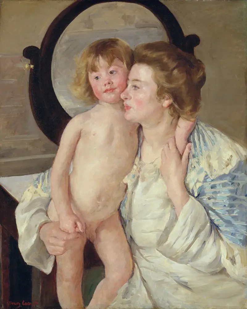Mother and Child (The Oval Mirror), 1899 – nr 1 av Mary Cassatt