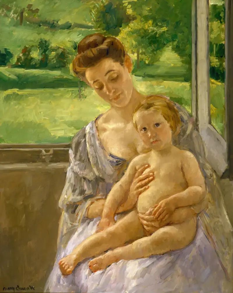Mother and Child in the Conservatory av Mary Cassatt