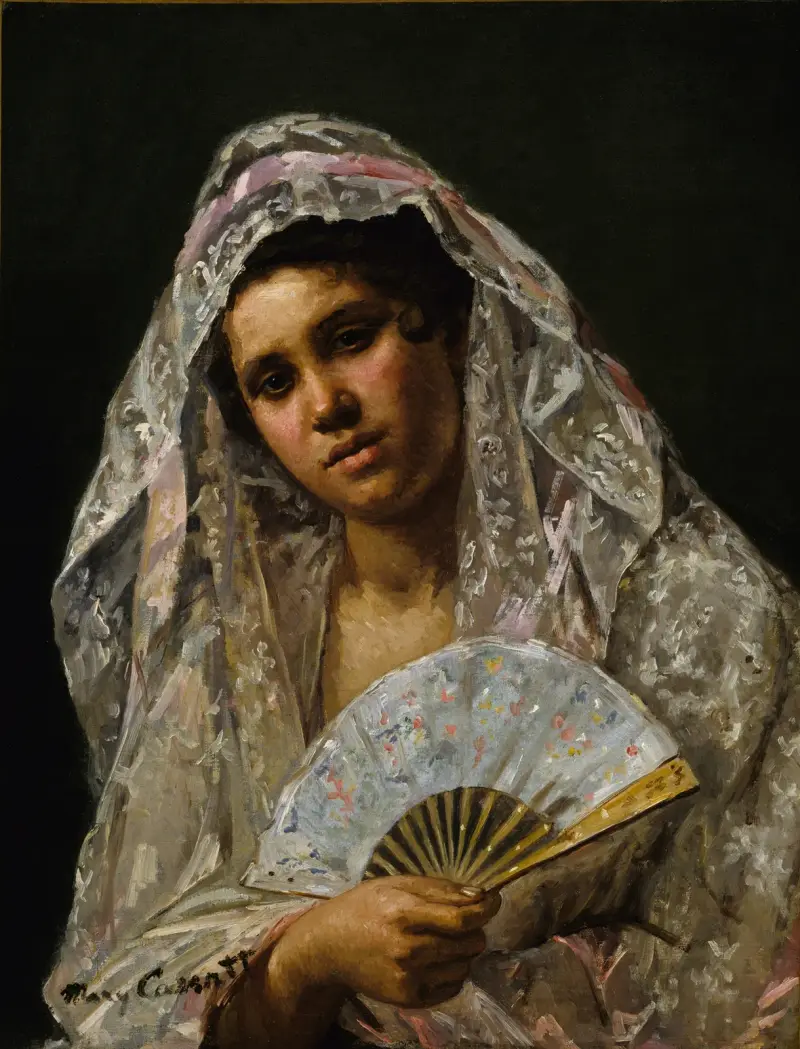 Spanish Dancer Wearing a Lace Mantilla av Mary Cassatt
