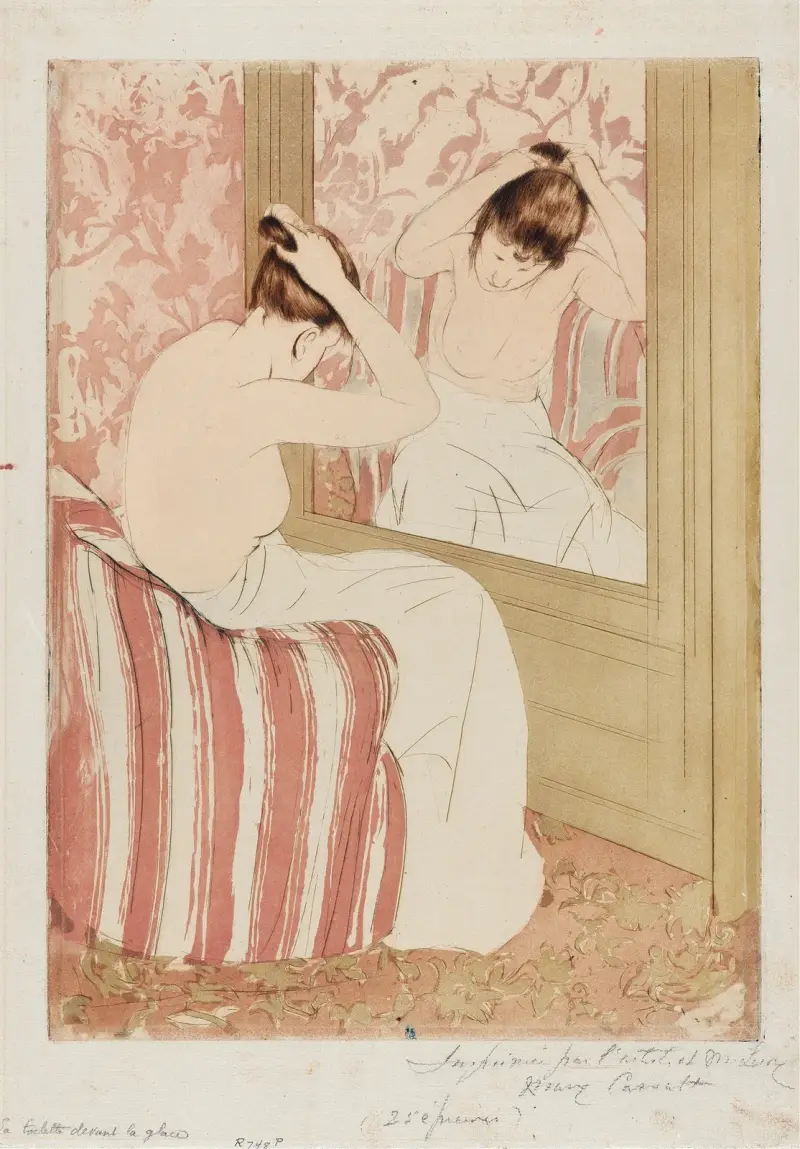 Die Frisur, 1890 von Mary Cassatt