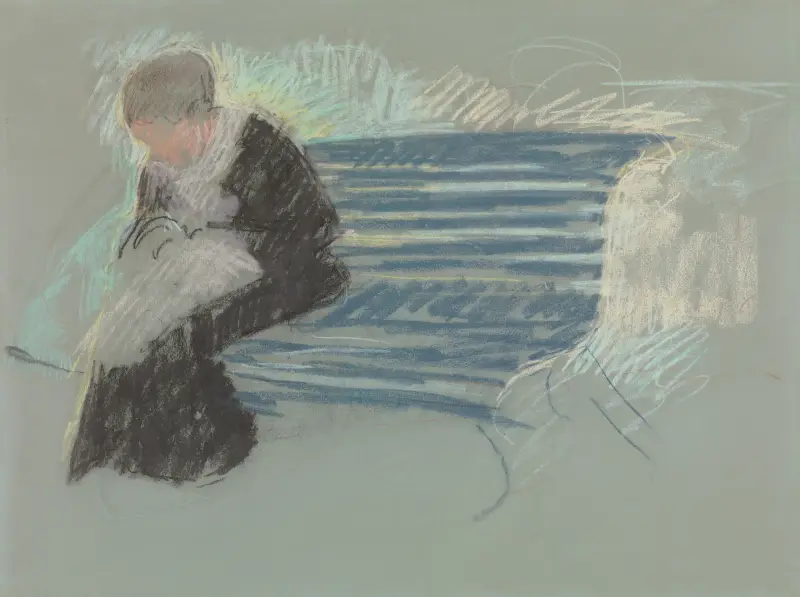 Woman on a Bench av Mary Cassatt