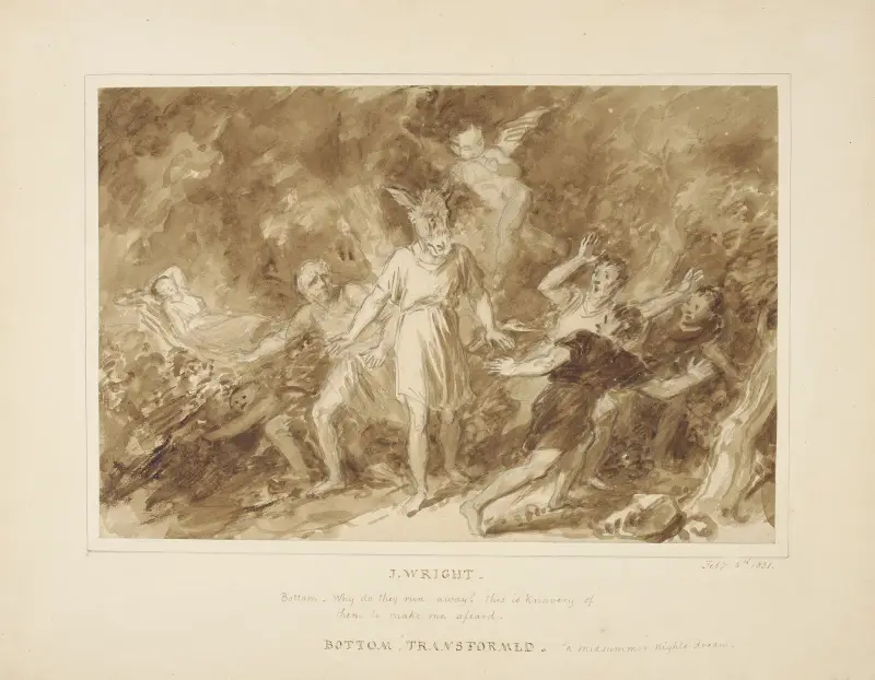 Botten förvandlad, En midsommarnattsdröm, [III, 1] av John Massey Wright