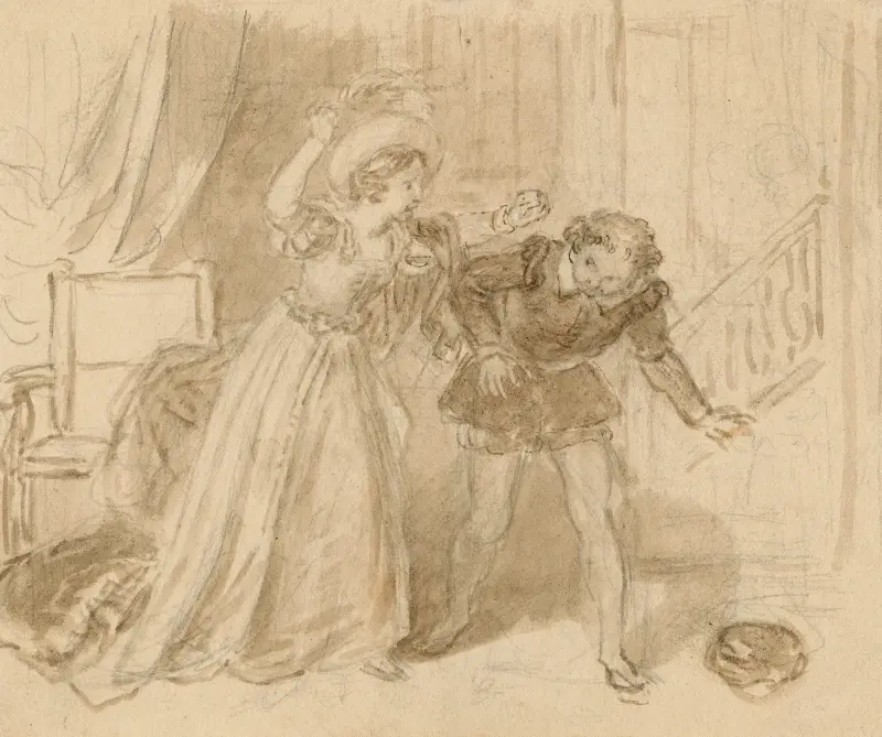 Illustration till Shakespeare pl. 101 av John Massey Wright