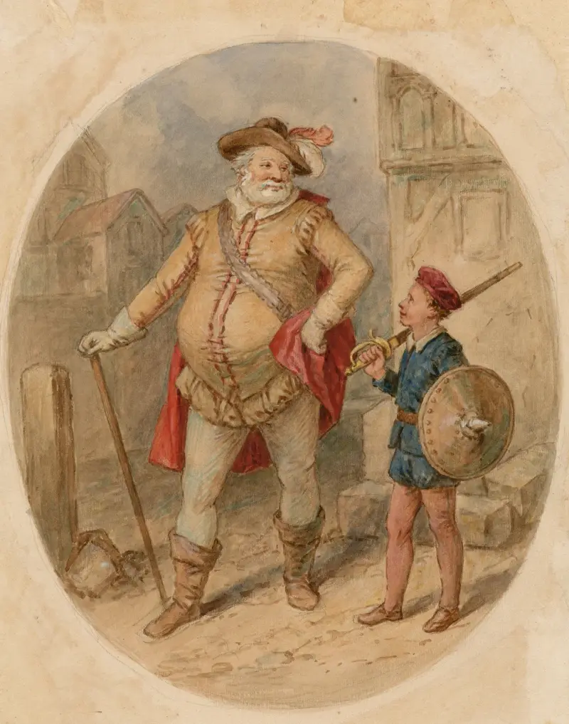 Illustrationer till Shakespeares Falstaff-pjäser (pl. 01) av John Massey Wright