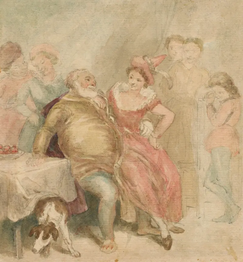 Illustrationer till Shakespeares Falstaff-pjäser Pl.03 av John Massey Wright
