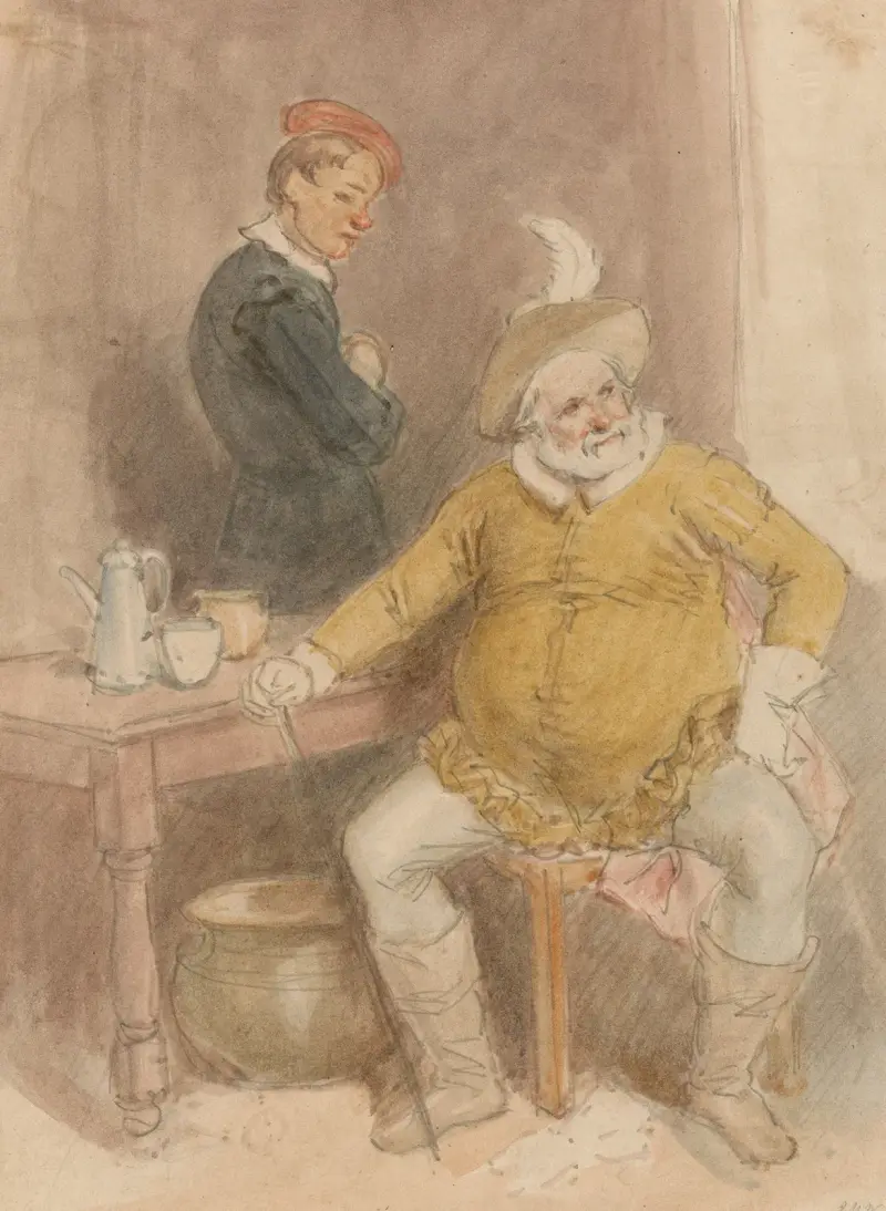 Illustrations to Shakespeare’s Falstaff plays Pl.05 av John Massey Wright
