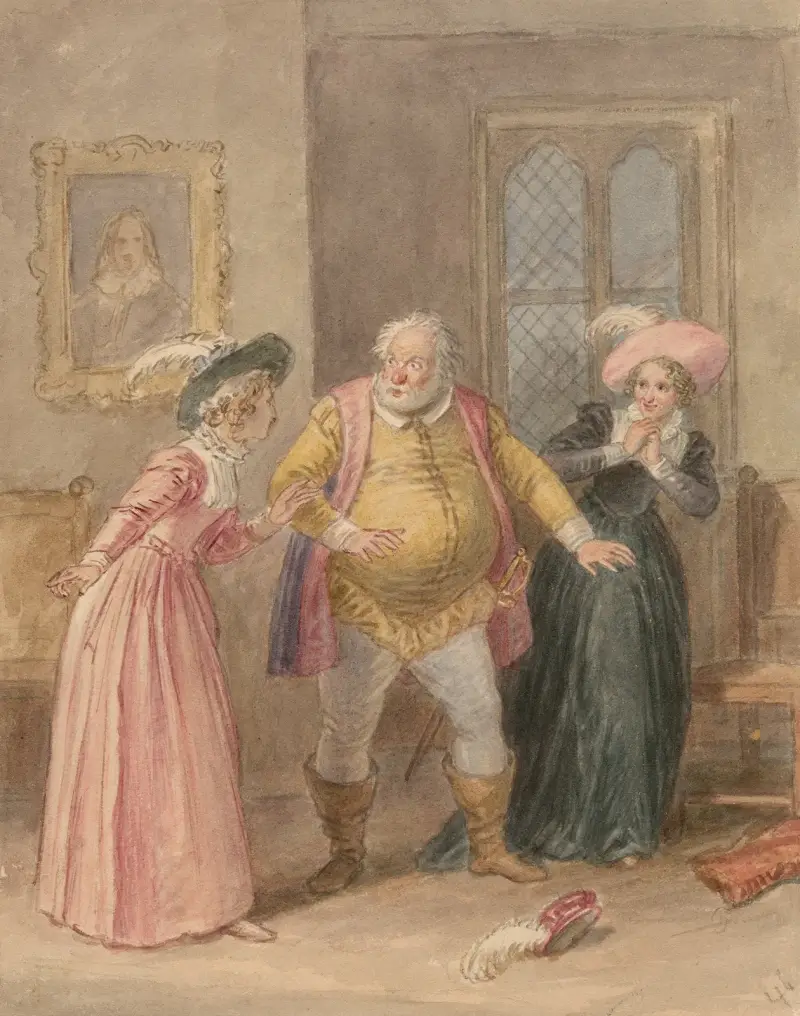 Illustrations to Shakespeare’s Falstaff plays Pl.10 av John Massey Wright