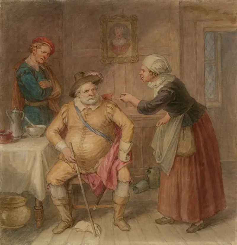 Illustrationer till Shakespeares Falstaff-pjäser Pl.11 av John Massey Wright