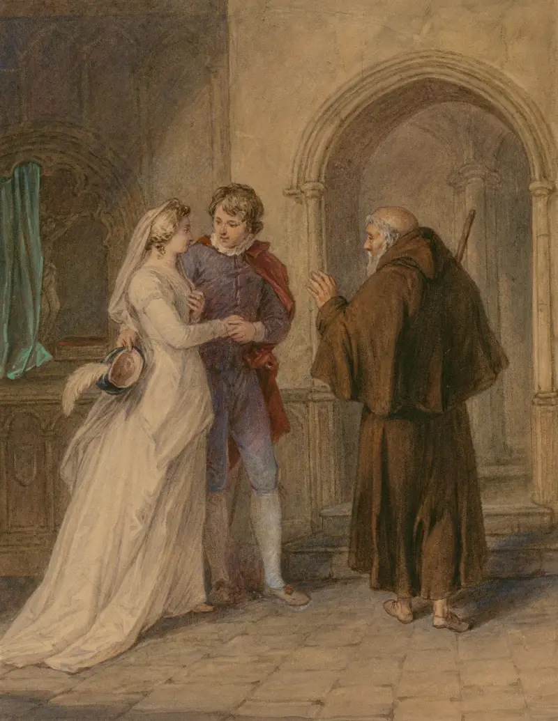 Scener ur Hamlet och Romeo och Julia av John Massey Wright
