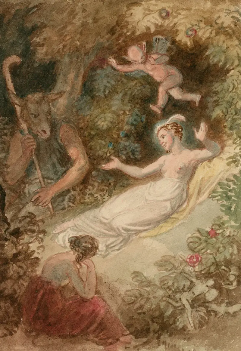 Scener ur En midsommarnattsdröm 1 av John Massey Wright
