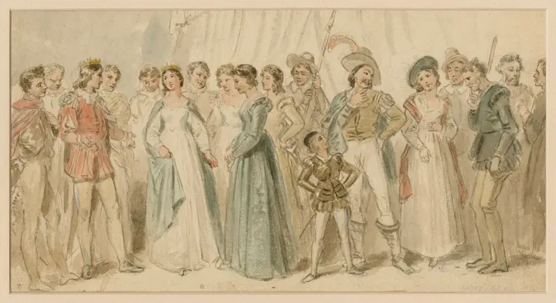 Figurerna i tre av Shakespeares komedier av John Massey Wright