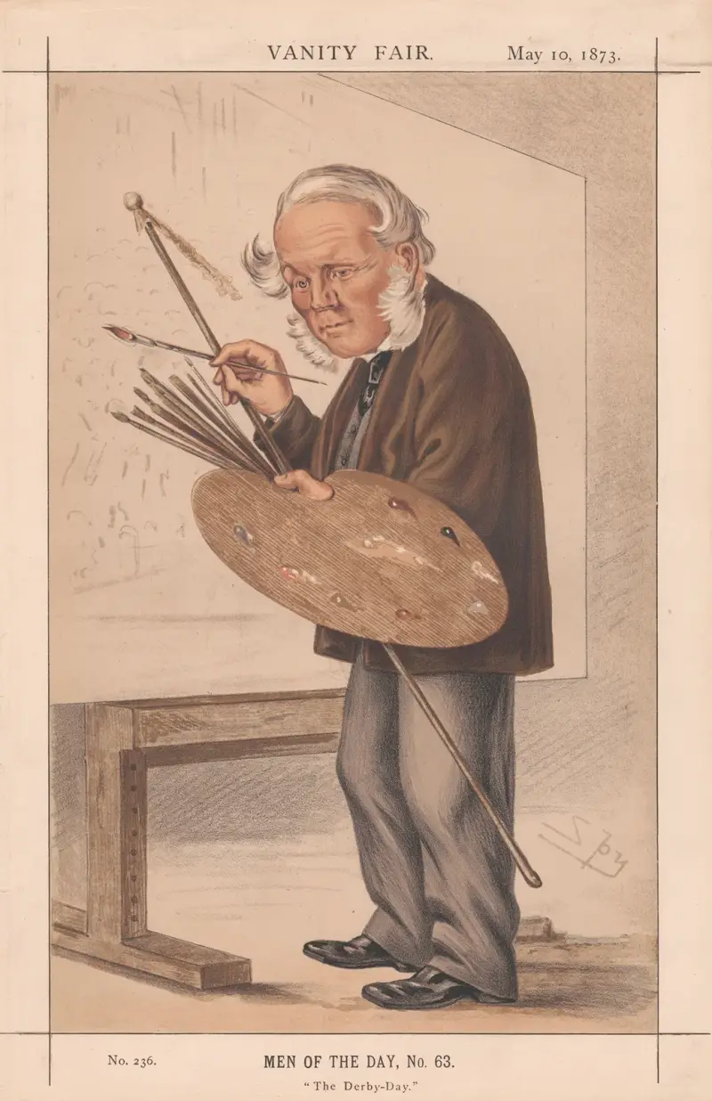 Artists. ‘The Derby-Day’. Mr. William P. Frith. 10 May 1873 av Leslie Matthew Ward