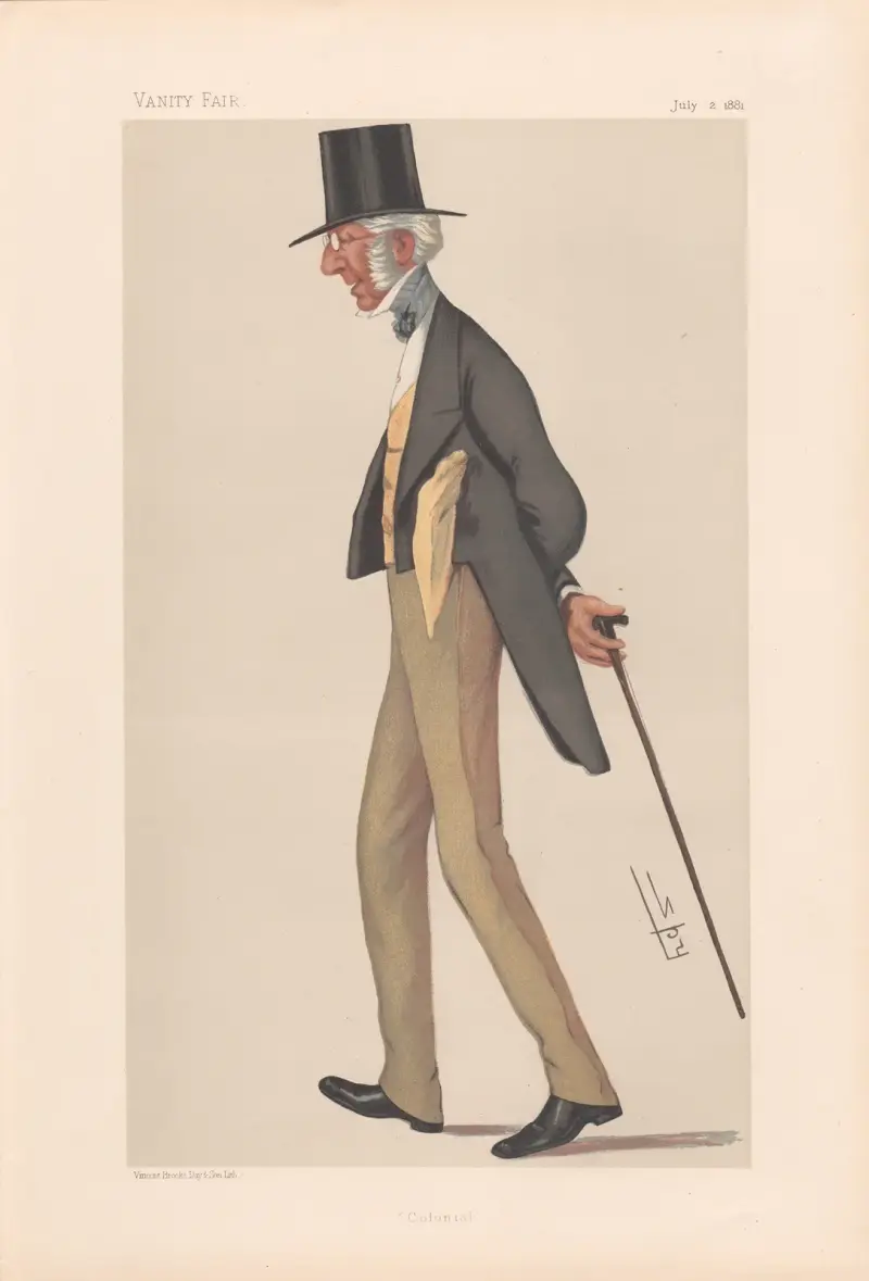 Bankers and Financiers. ‘Colonial’. Mr. Charles Cox. 2 July 1881 av Leslie Matthew Ward