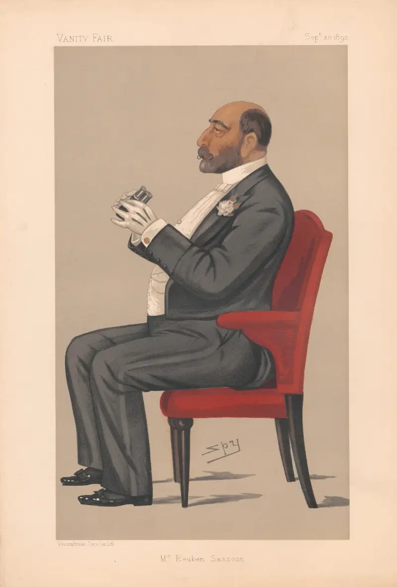 Bankiers und Finanziers. Mr. Reuben Sassoon. 20. September 1890 von Leslie Matthew Ward