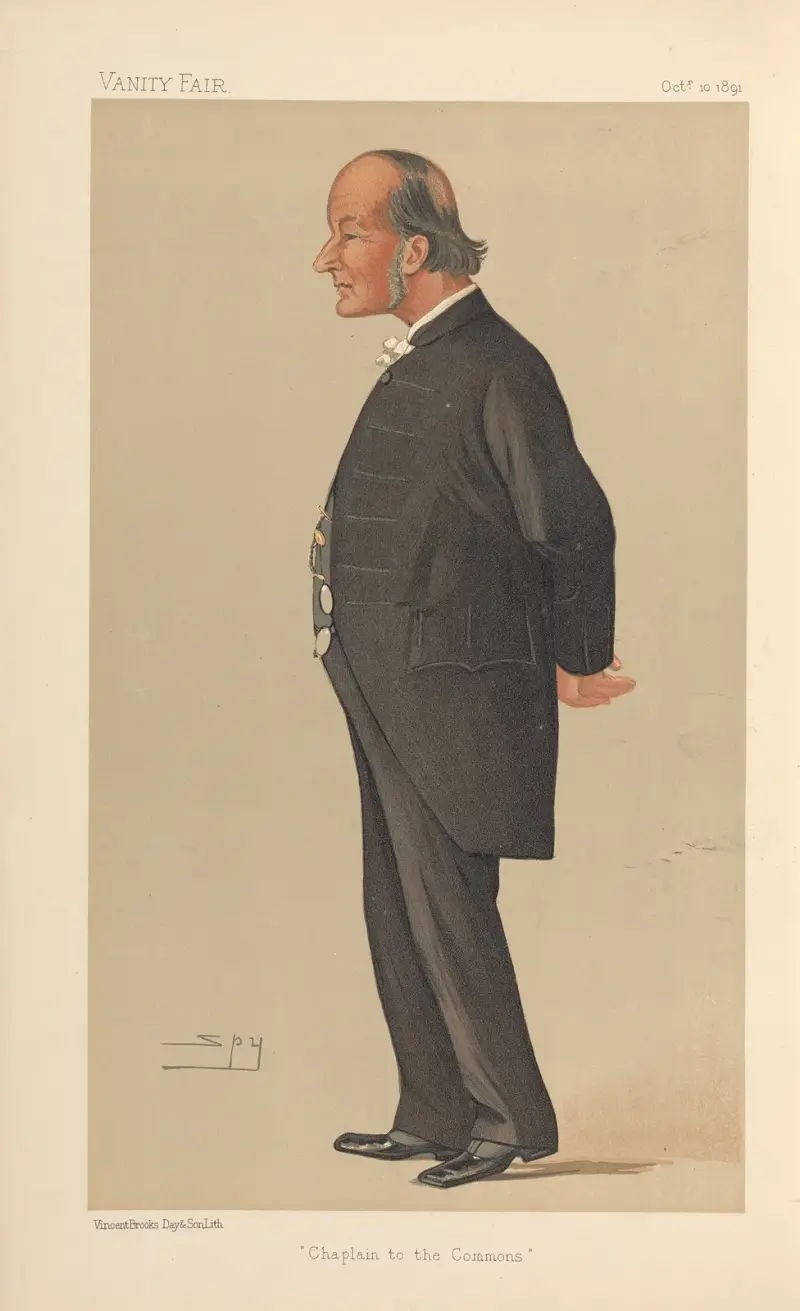 Prästerskap. ’Chaplain to the Commons’. Frederick William Farrar. 10 oktober 1891 av Leslie Matthew Ward