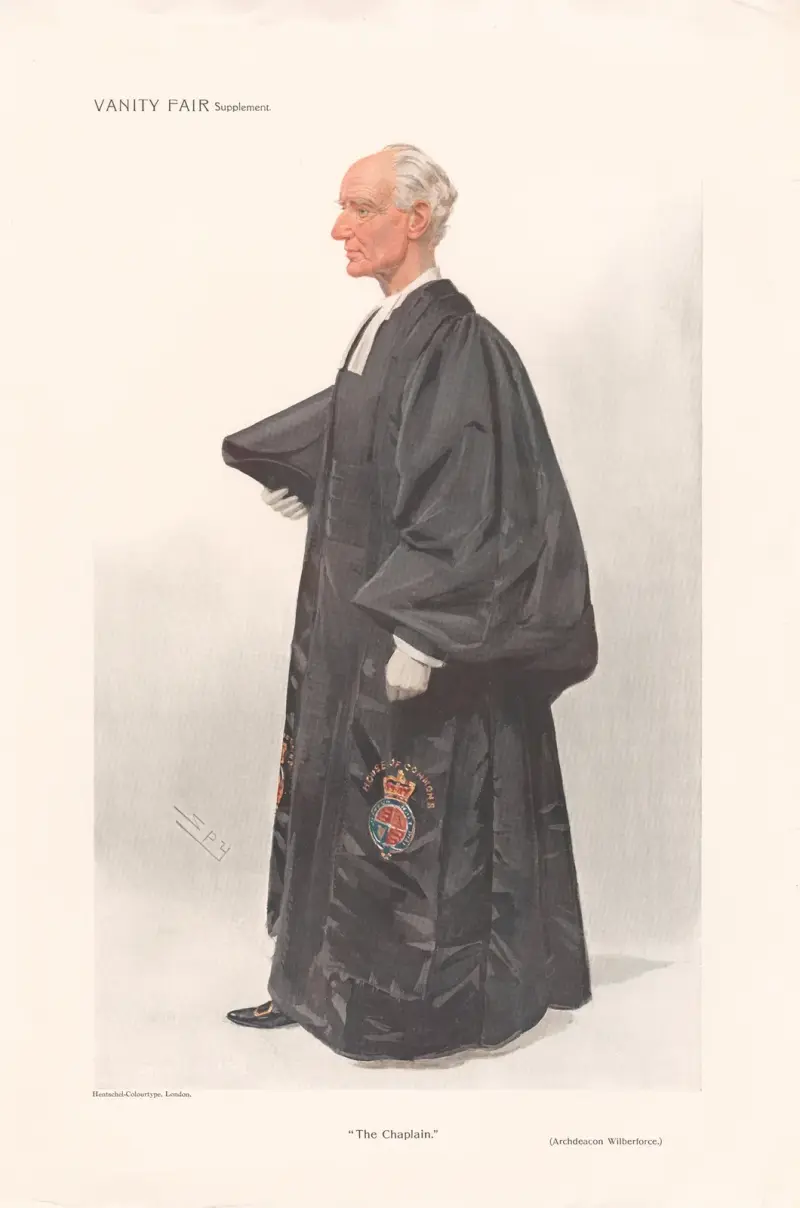 Prästerskap. 'Kyrkoherden'. Archdiakon Wilberforce av Leslie Matthew Ward