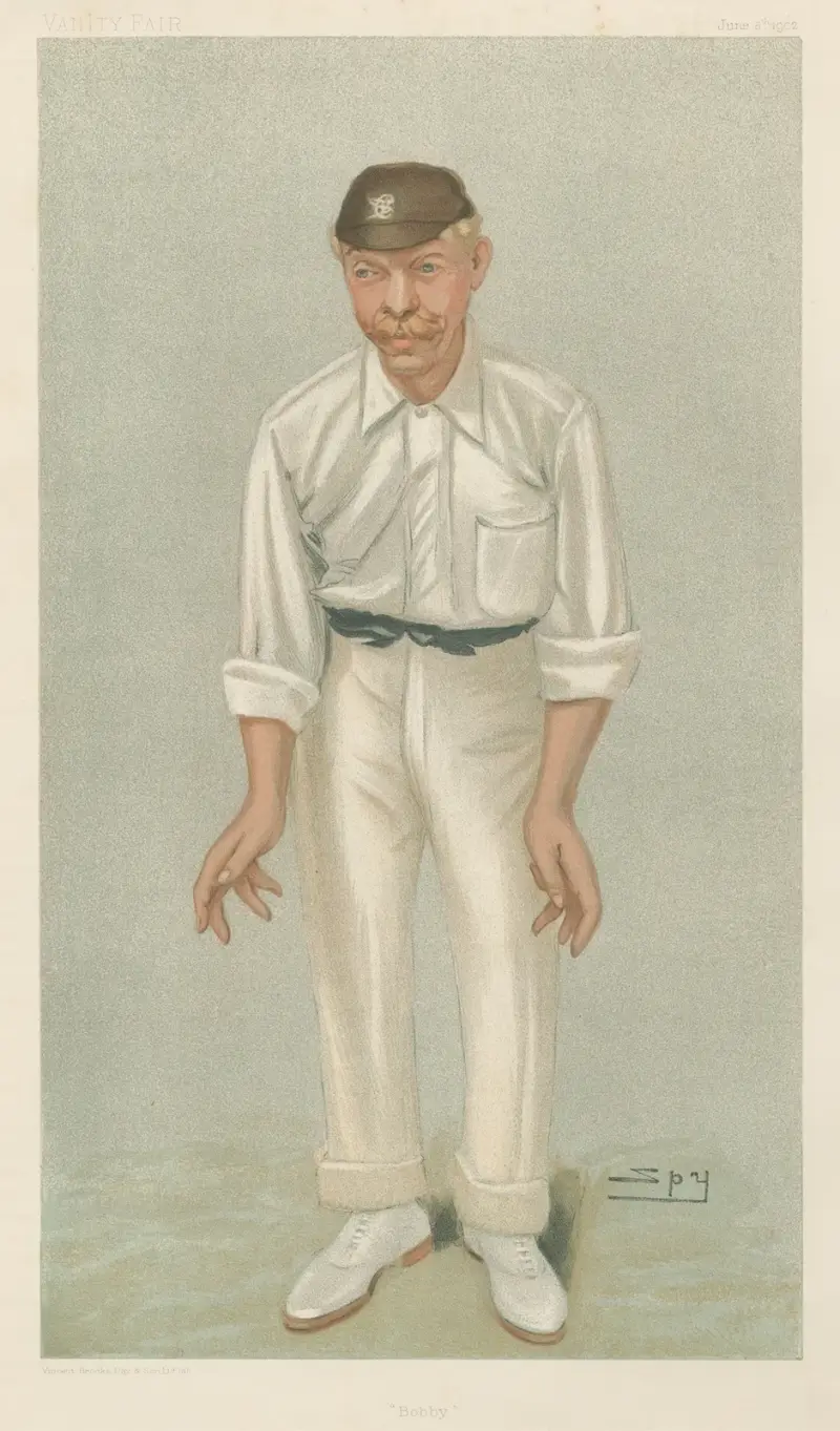Cricket. „Bobby“. Robert Abel. 5. Juni 1902 von Leslie Matthew Ward
