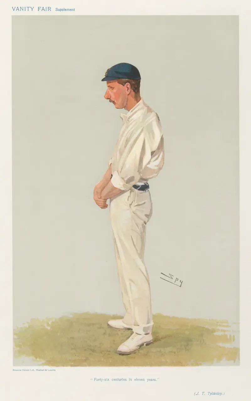 Cricket. ‘Forty-six centuries in eleven years’. J.T. Tyldesley. 8 August 1906 av Leslie Matthew Ward