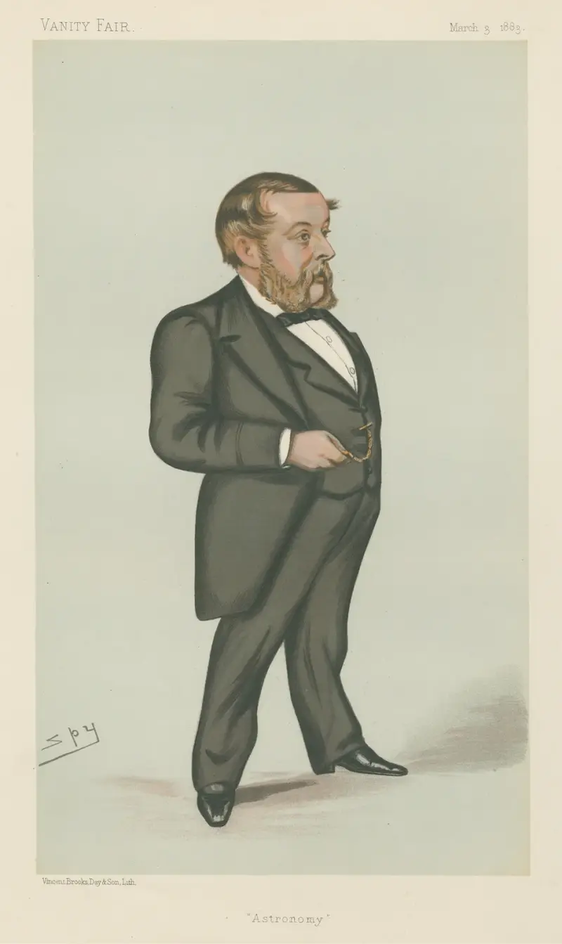 Läkare och vetenskapsmän; 'Astronomi', Mr. Richard Anthony Proctor, 3 mars 1883 av Leslie Matthew Ward