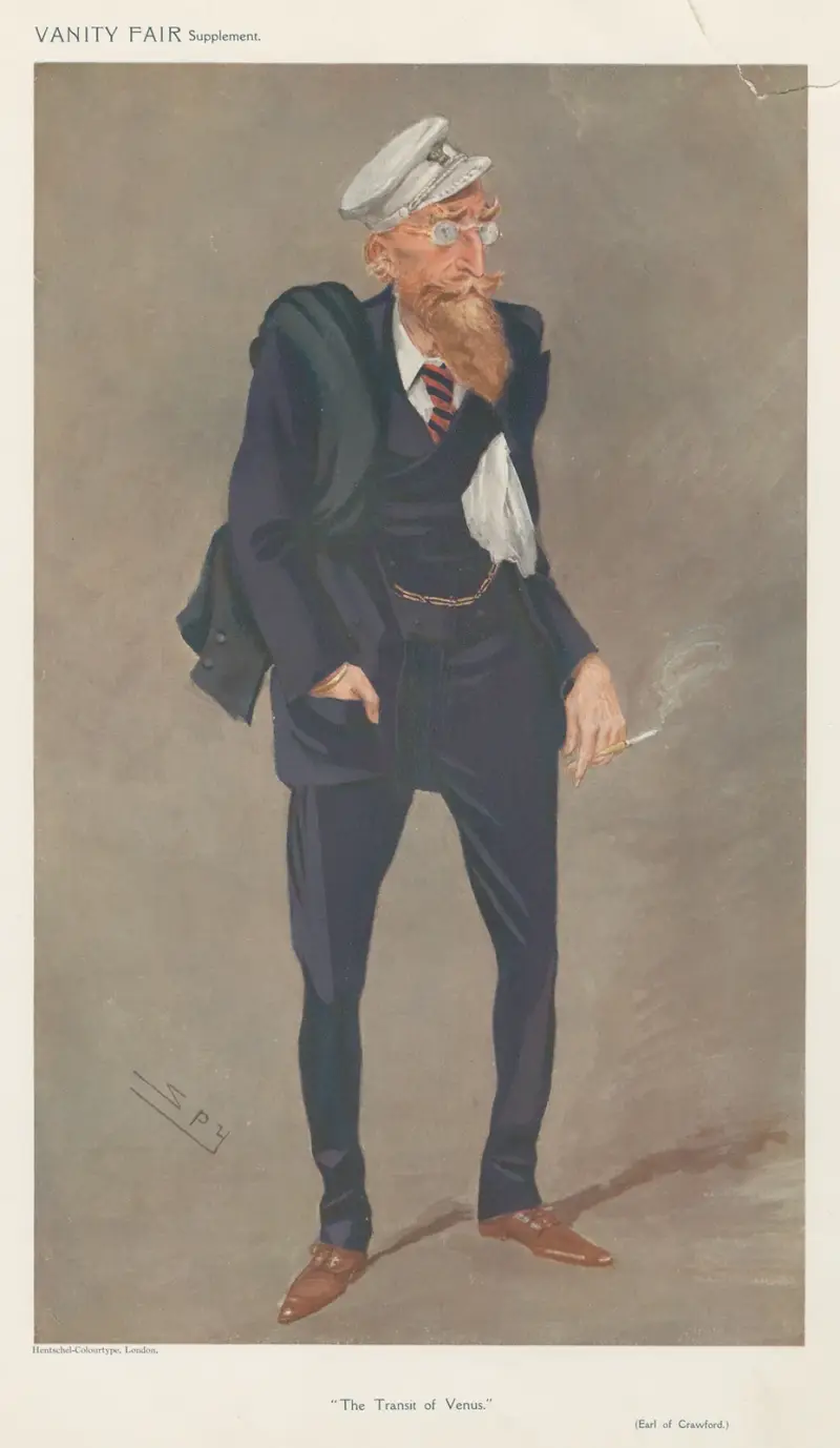 Läkare och vetenskapsmän. 'Venuspassagen'. Earl of Crawford. ca 1908 av Leslie Matthew Ward