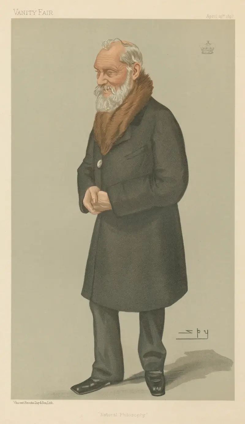 Upptäcktsresande och uppfinnare. 'Naturfilosofi'. Lord Kelvin. 29 april 1897 av Leslie Matthew Ward