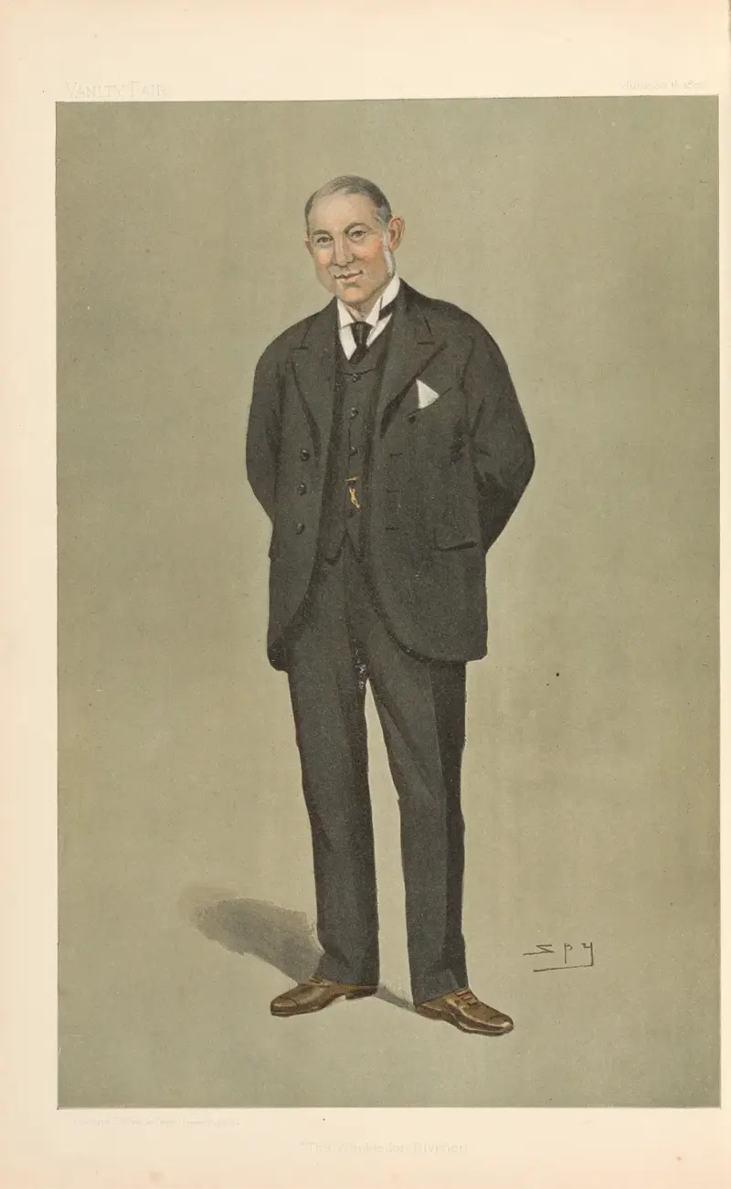 Freemasons; ‘The Wimbledon Division’, Mr. Henry Cosmo Orme Bonsor, June 30, 1898 av Leslie Matthew Ward