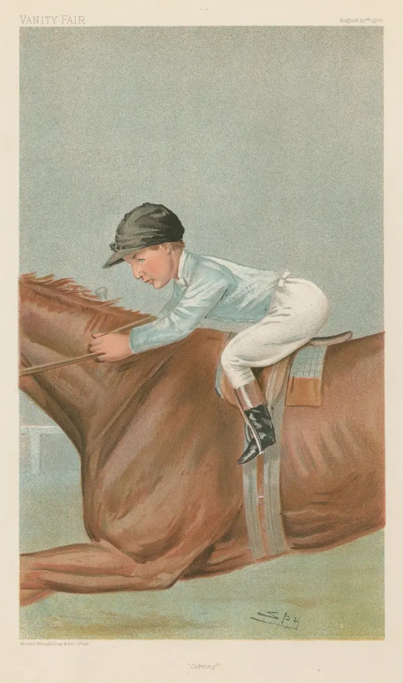 Jockeys; ‚Johnny‘, Johnny Reiff, 23. August 1900 von Leslie Matthew Ward