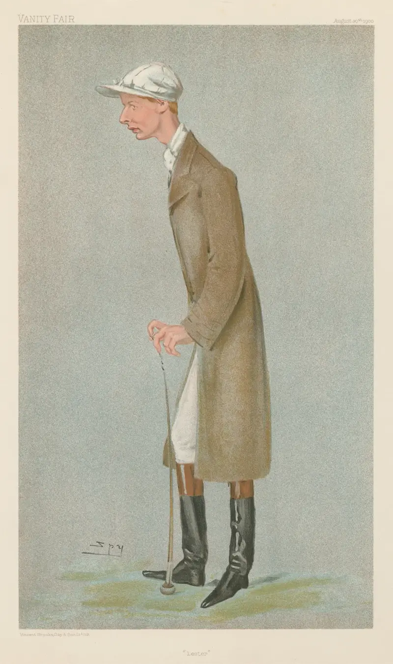 Jockeys; ‘Lester’, Lester Reiff, August 30, 1900 av Leslie Matthew Ward