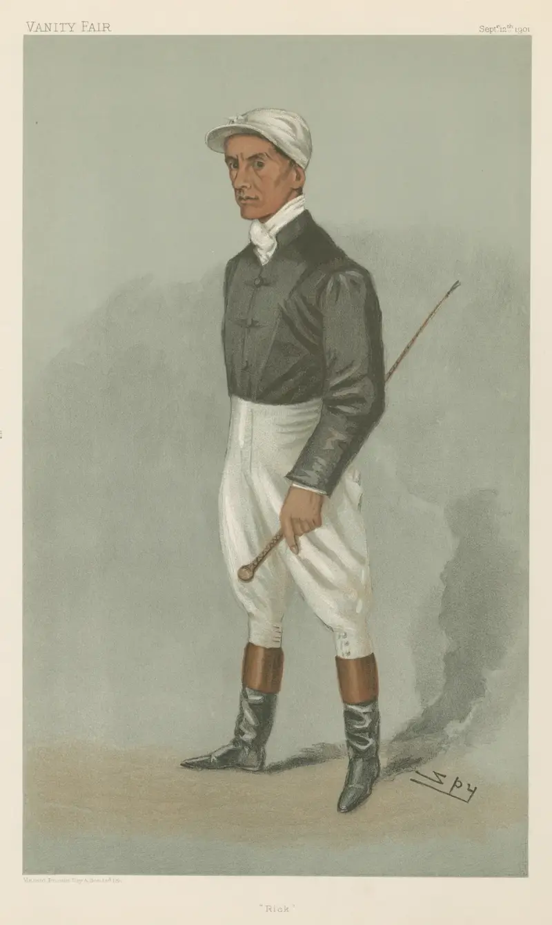 Jockeys; ‘Rick’, Fred Rickaby, September 12, 1901 av Leslie Matthew Ward