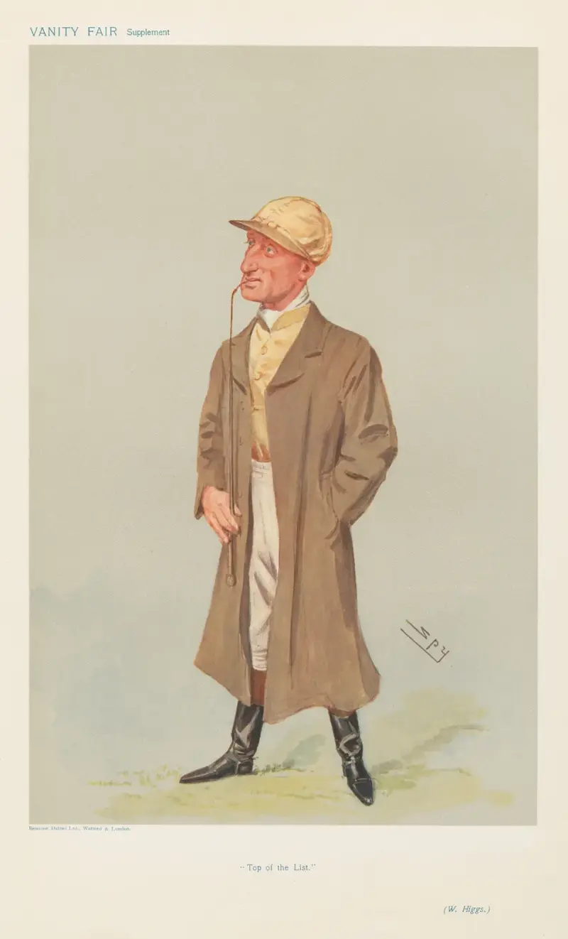 Jockeys; „Top of the List“, William Higgs, 21. November 1906 von Leslie Matthew Ward