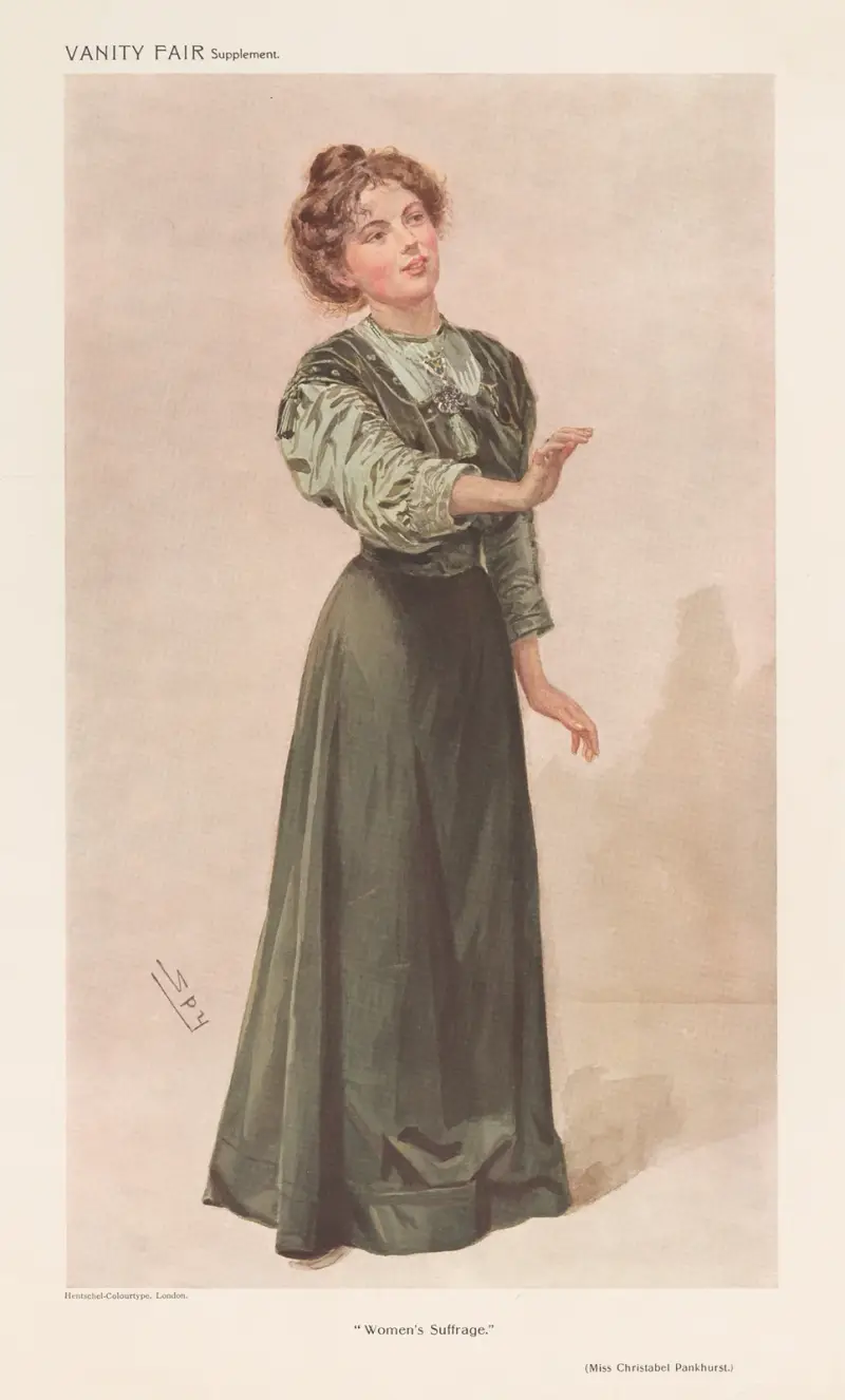 Ladies; ‘Women’s Suffrage’, Miss Christabel Pankhurst av Leslie Matthew Ward