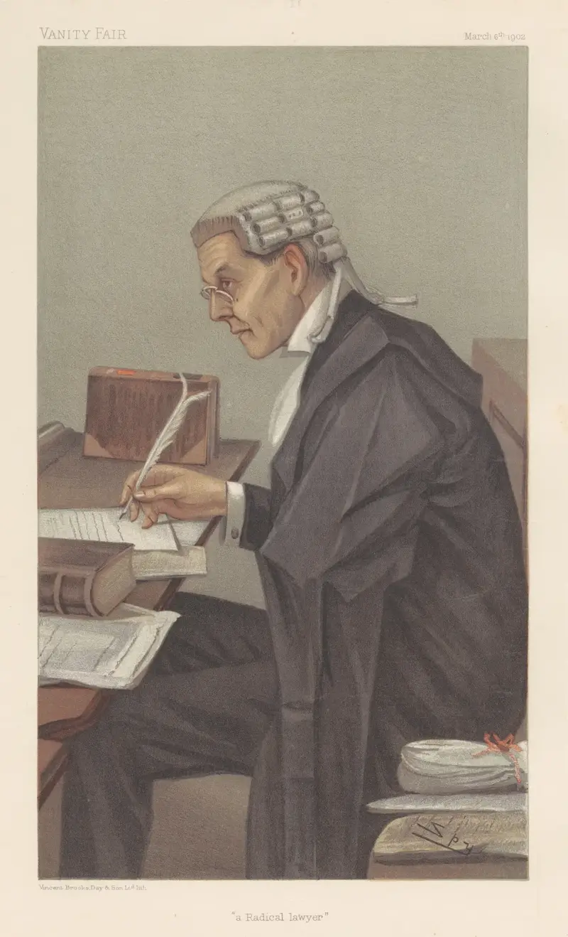 Legal; ‘A Radical Lawyer’, Mr. John Walton, March 6, 1902 av Leslie Matthew Ward