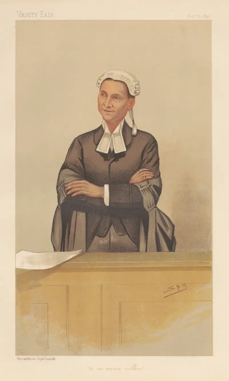 Legal; ‘He can Marshal Evidence’, Charles Willie Mathews, February 6, 1892 av Leslie Matthew Ward