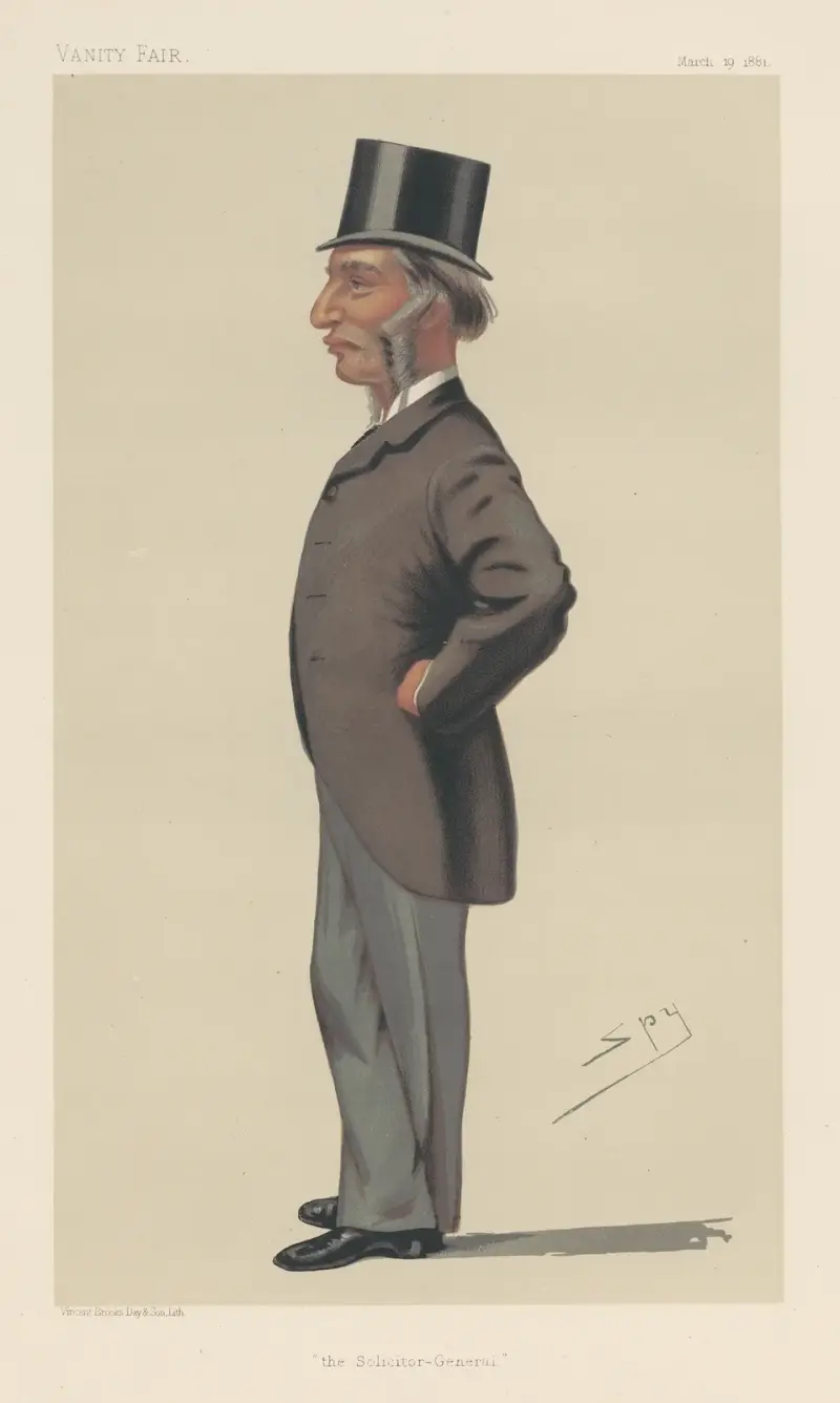 Rättslig; 'Solicitor-General', Farrer Herschell, 19 mars 1881 av Leslie Matthew Ward