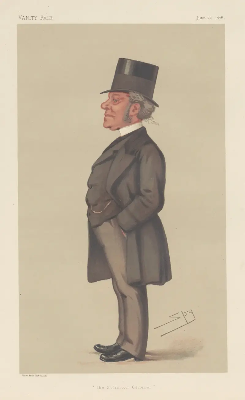 Legal; ‘The Solicitor General’, Hardinge Stanley Giffard, June 22, 1878 av Leslie Matthew Ward