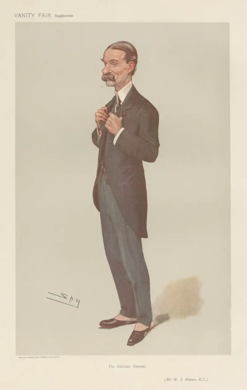 Justiz; „Der Generalstaatsanwalt“, Sir W. S. Robson, 25. Januar 1906 von Leslie Matthew Ward