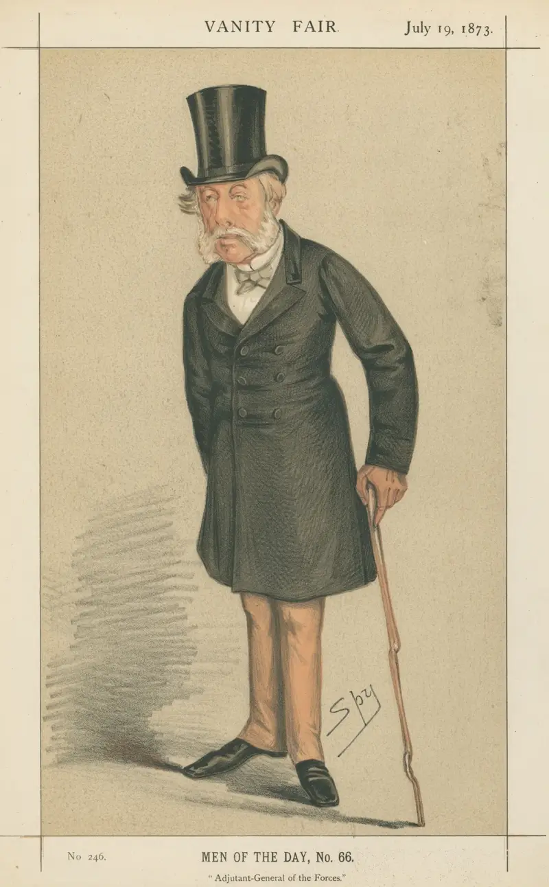 Literarisch; „Adjutant-General der Streitkräfte“, Sir Richard Airey, 19. Juli 1873 von Leslie Matthew Ward