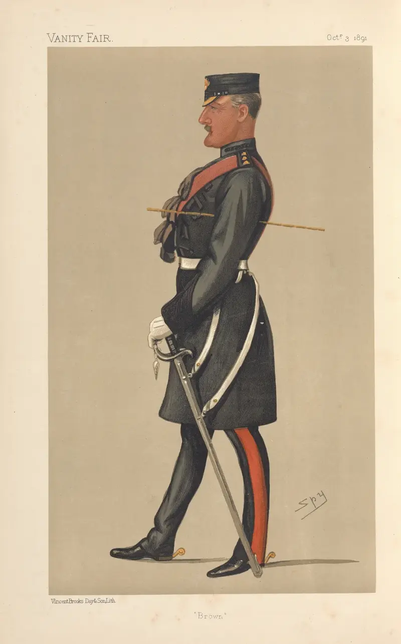 Militär och flotta; 'Bro överste den ärade Herbert Francis Eaton', 8 oktober 1891 av Leslie Matthew Ward