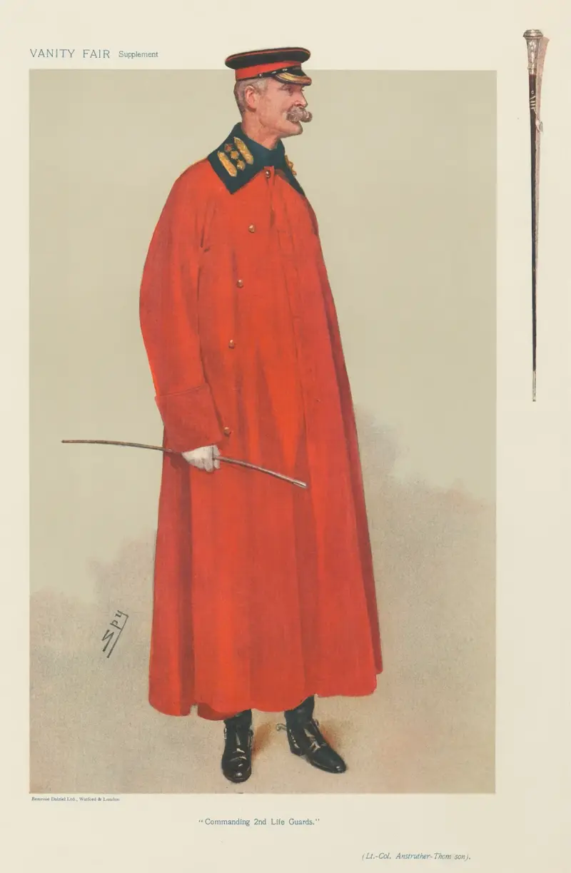 Military and Navy; ‘Commanding 2nd Life Guards’, Lieutenent Colonel Anstruther Thompson av Leslie Matthew Ward