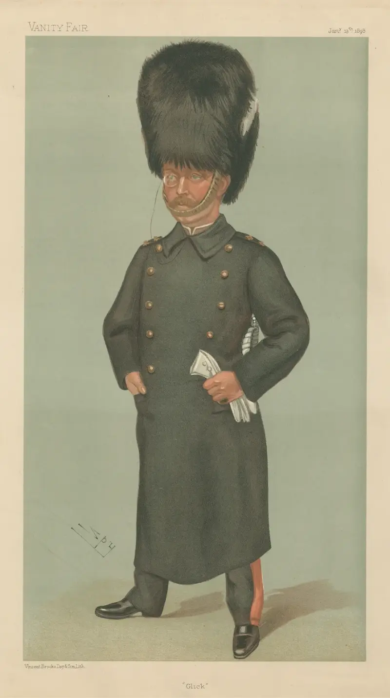 Military and Navy; ‘Glick’, Captain Albert Gleichen, January 13, 1898 av Leslie Matthew Ward