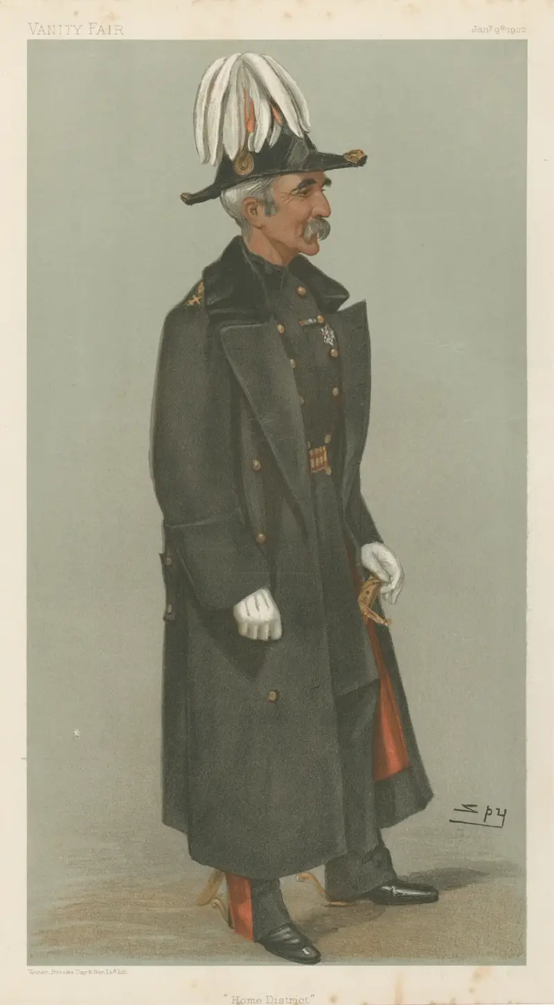 Militär und Marine; „Heimdistrikt“, Generalmajor Sir Henry Trotter, 9. Januar 1902 von Leslie Matthew Ward