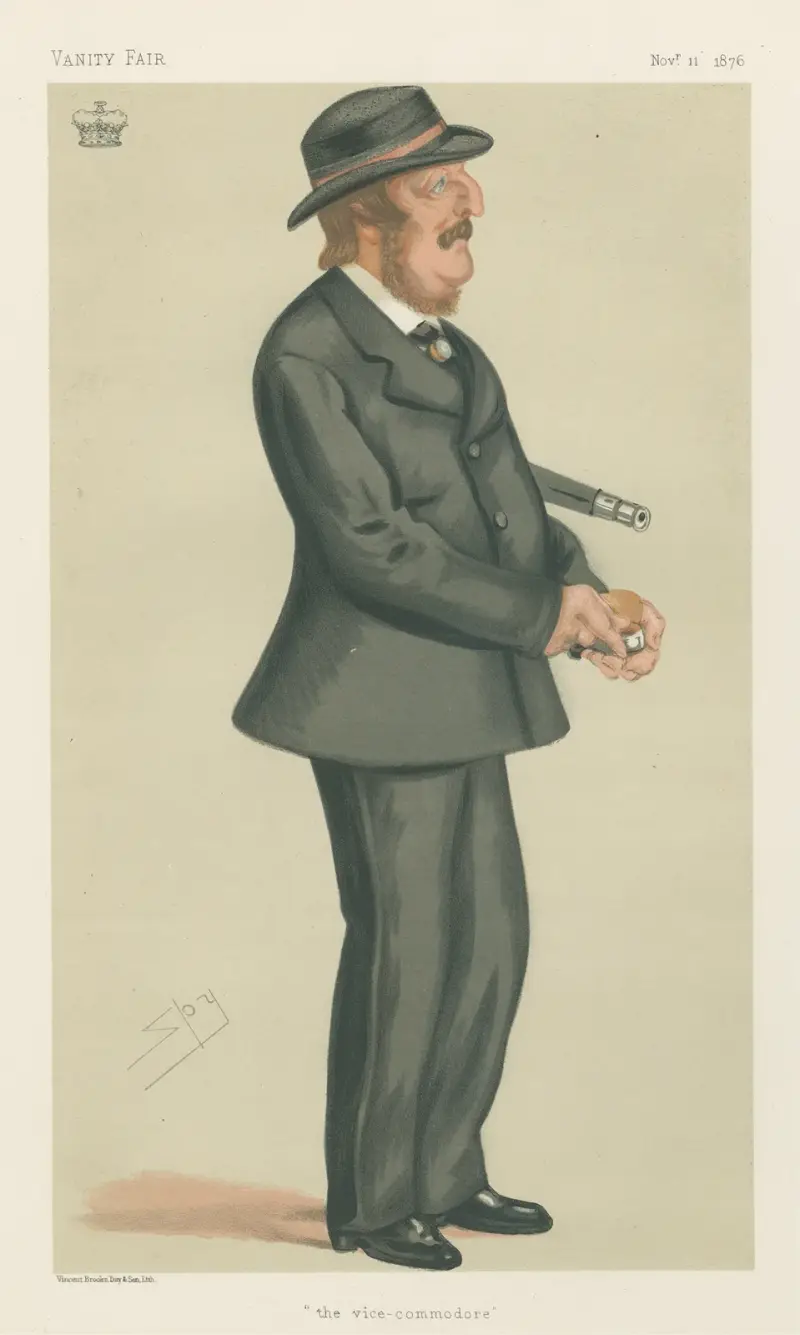 Militär och marin; 'The Vice-Commodore', markisen av Londonderry, 11 november 1876 av Leslie Matthew Ward