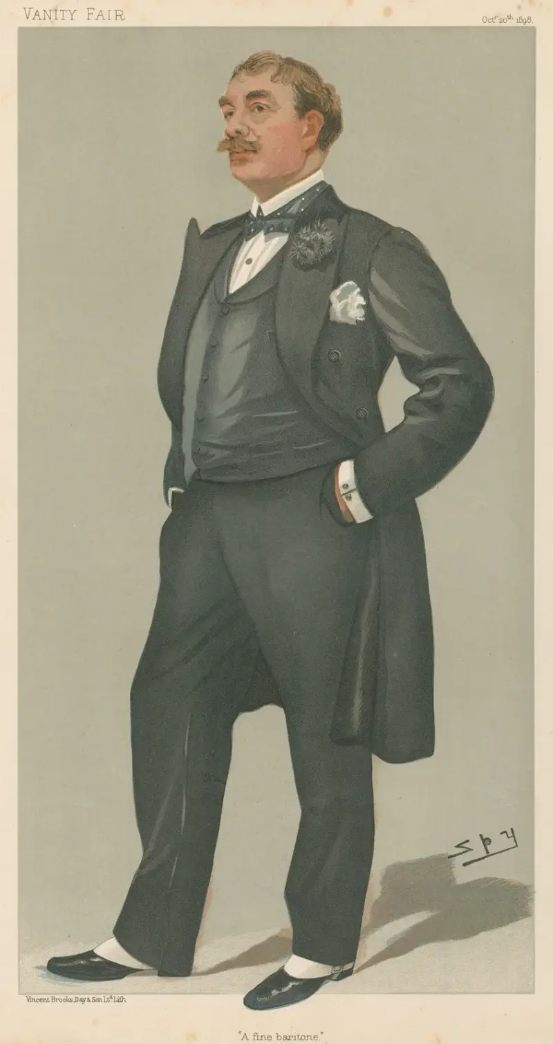 Musiker; 'A Fine Baritone', M. Victor Maurel, 20 oktober 1898 av Leslie Matthew Ward