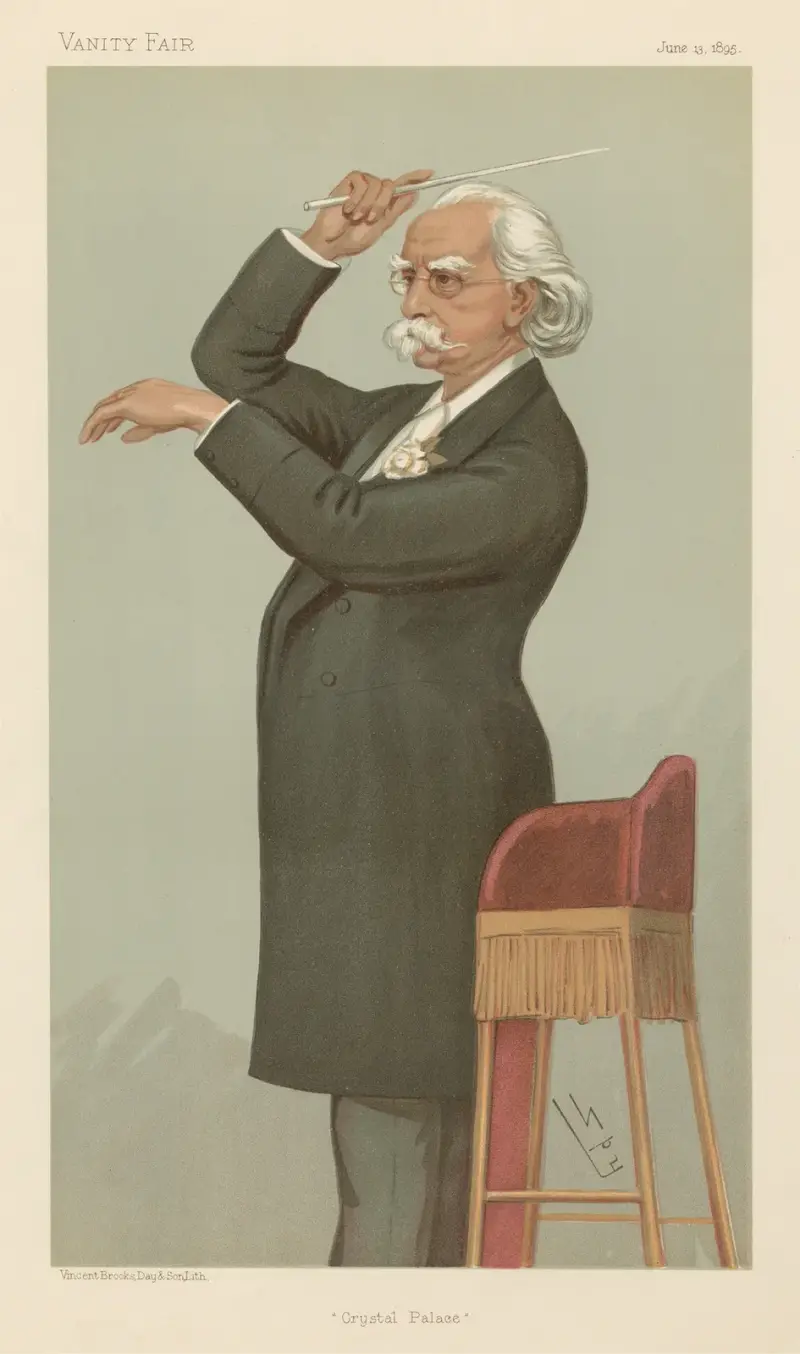 Musiker; ‚Crystal Palace', Mr. August Manno, 13. Juni 1895 von Leslie Matthew Ward