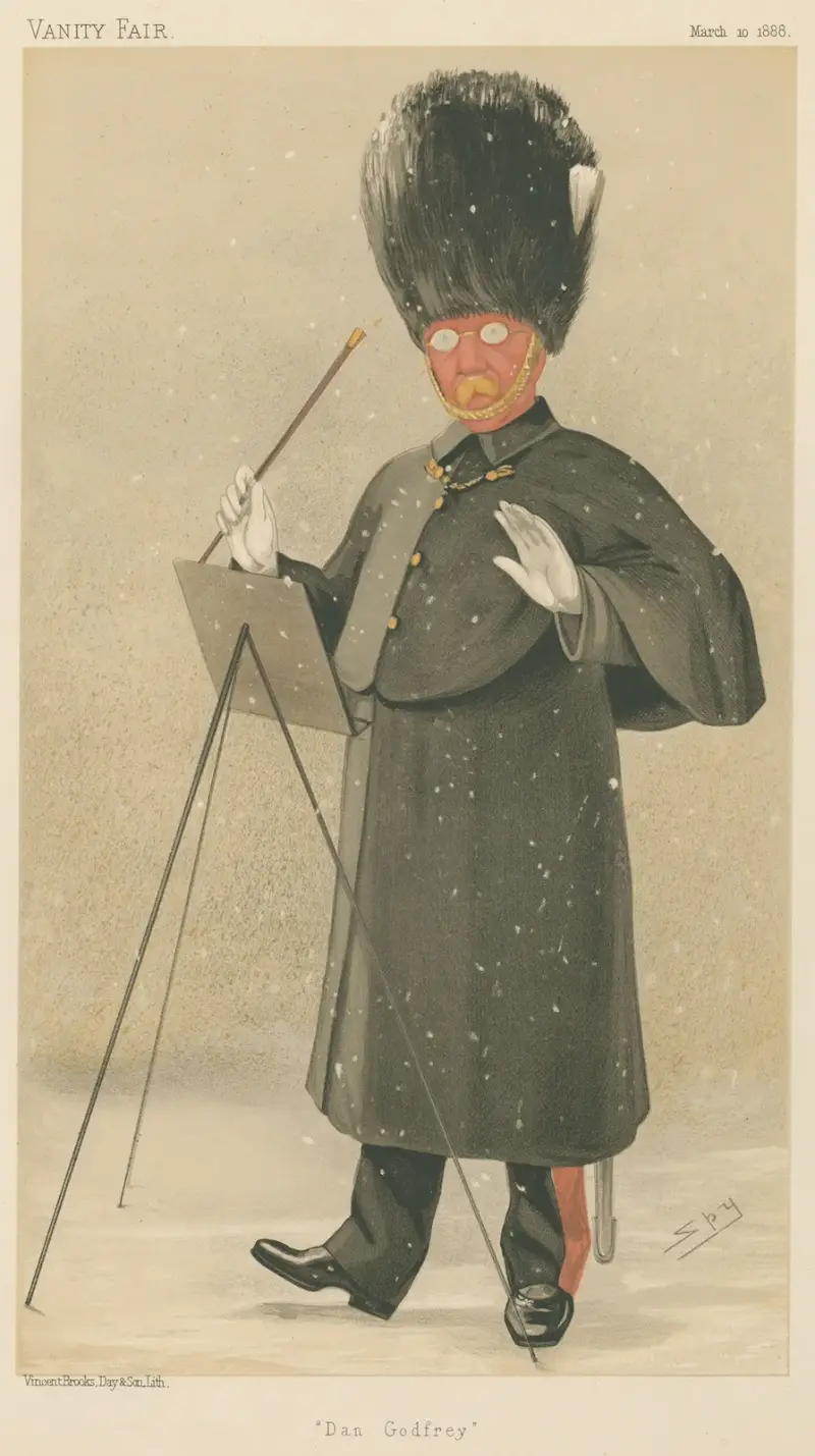 Musiker; 'Dan Godfrey', Daniel Godfrey, 10 mars 1888 av Leslie Matthew Ward