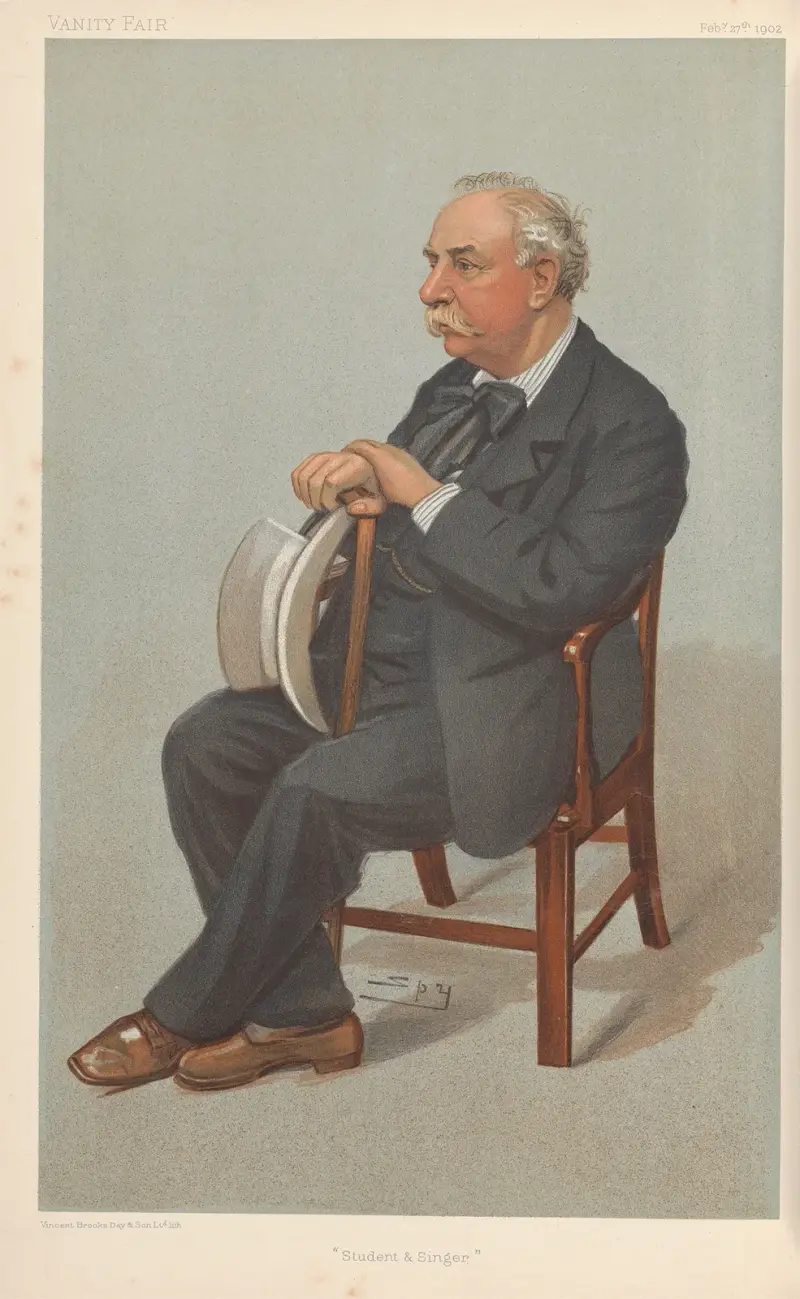 Musiker; "Student och sångare", Mr. Charles Santley, 27 februari 1902 av Leslie Matthew Ward