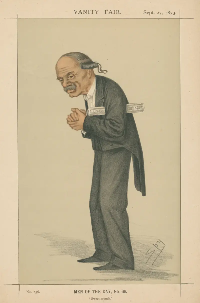 Musiker; 'Ljuvliga ljud', Sir J. Benedict, 27 september 1873 av Leslie Matthew Ward