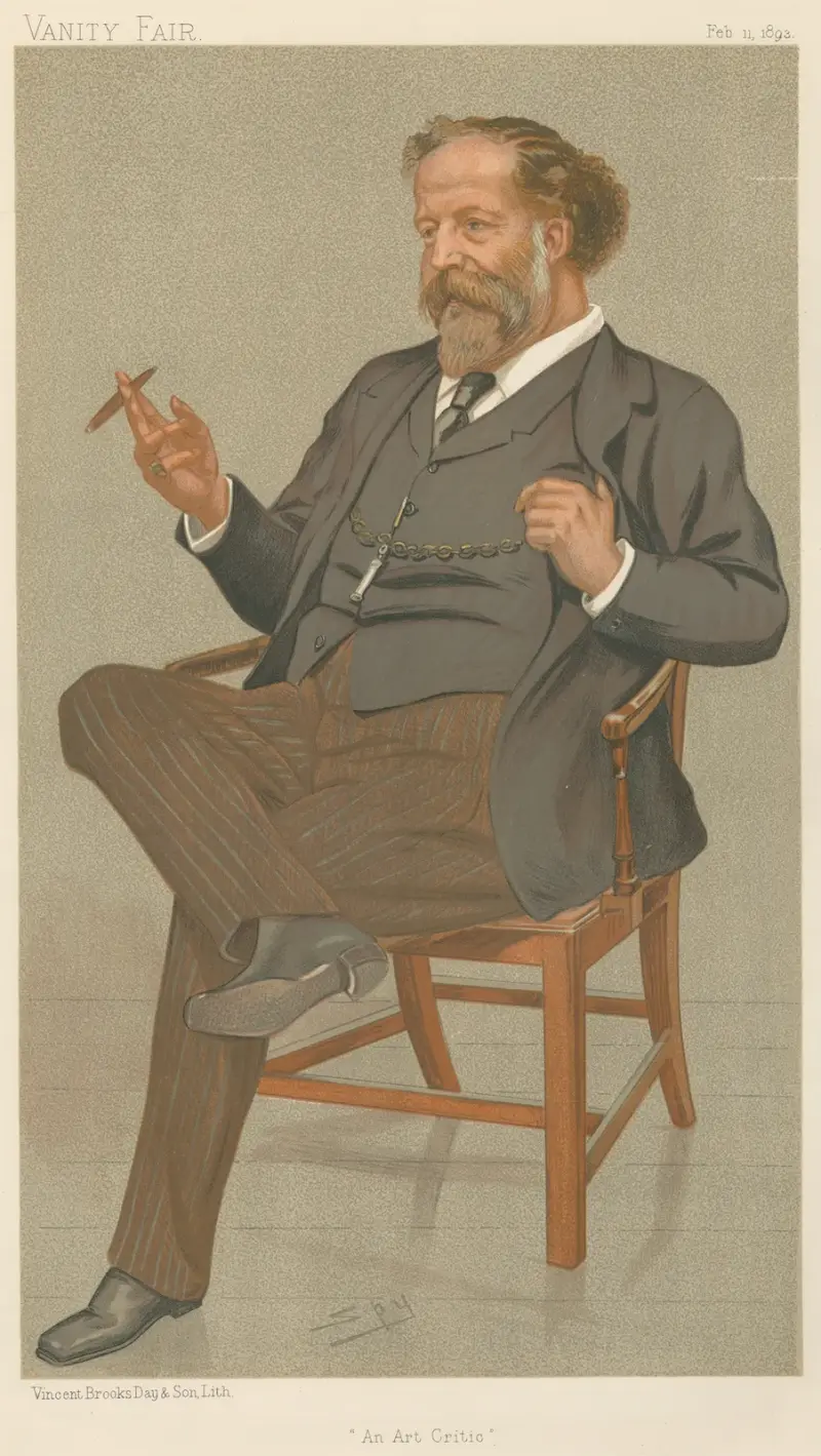 Newpapermen; ‘An Art Critic’, Mr. Joseph William Comyns Carr, February 11, 1893 av Leslie Matthew Ward