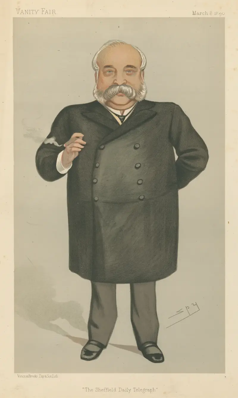 Tidningsmän; 'The Sheffield Daily Telegraph', Sir William Christopher Leng, 8 mars 1890 av Leslie Matthew Ward