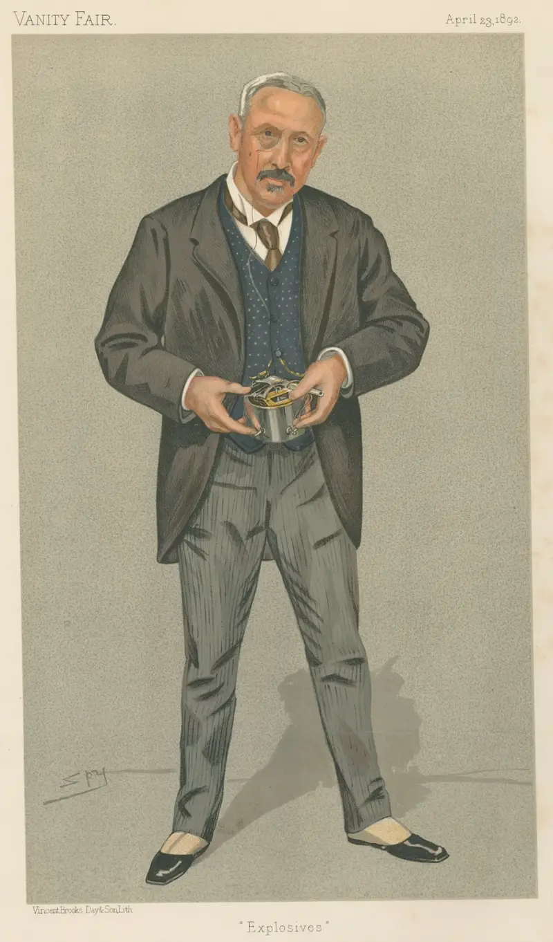 Policemen; ‘Explosives’, Colonel Vivian Dering Majendie, April 23, 1892 av Leslie Matthew Ward